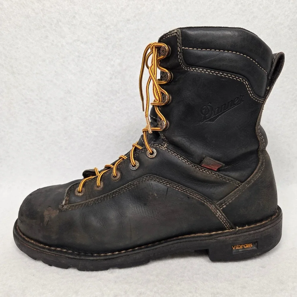 Danner Quarry USA Work Boots Mens 11.5 EE Black Leather Alloy Toe Gore-Tex 17311